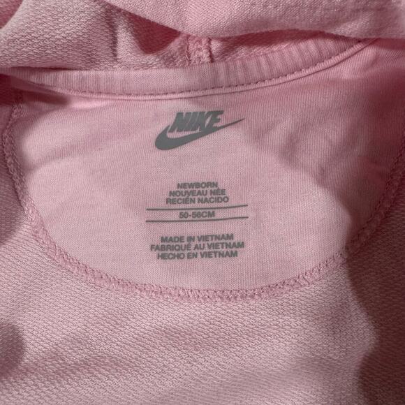 Nike Pink Newborn Hooded Body Suit - Picture 3 of 5